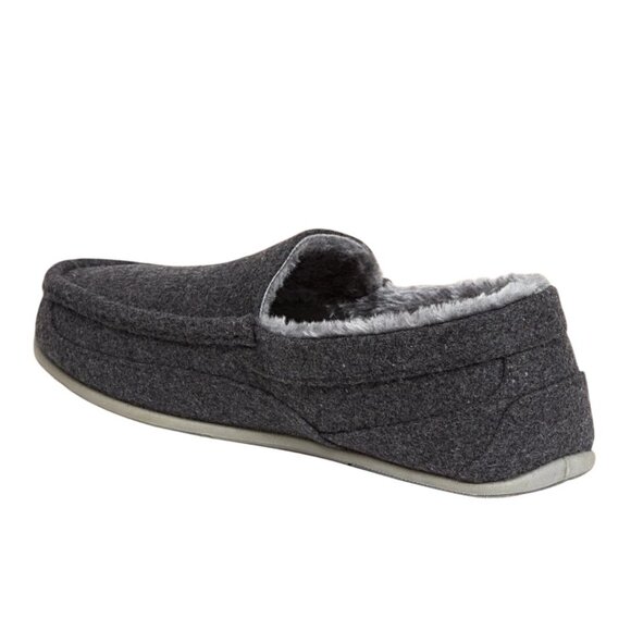 Deer Stags Spun Mens Moccasin Slippers, 10, Gray - Picture 4 of 4